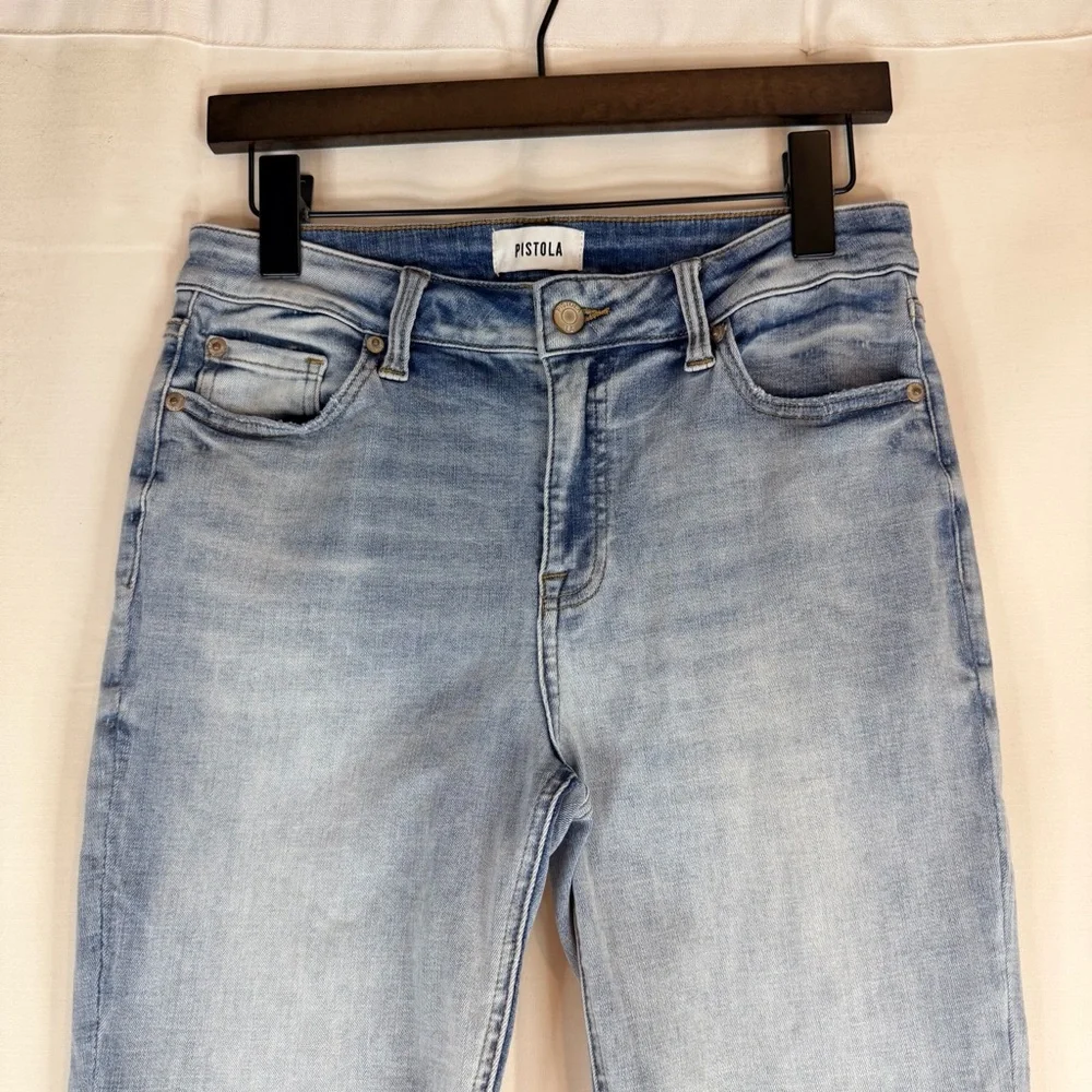 PISTOLA Women’s Size 28 Denim Jeans Mid Rise Ankle Straight Style Stretch